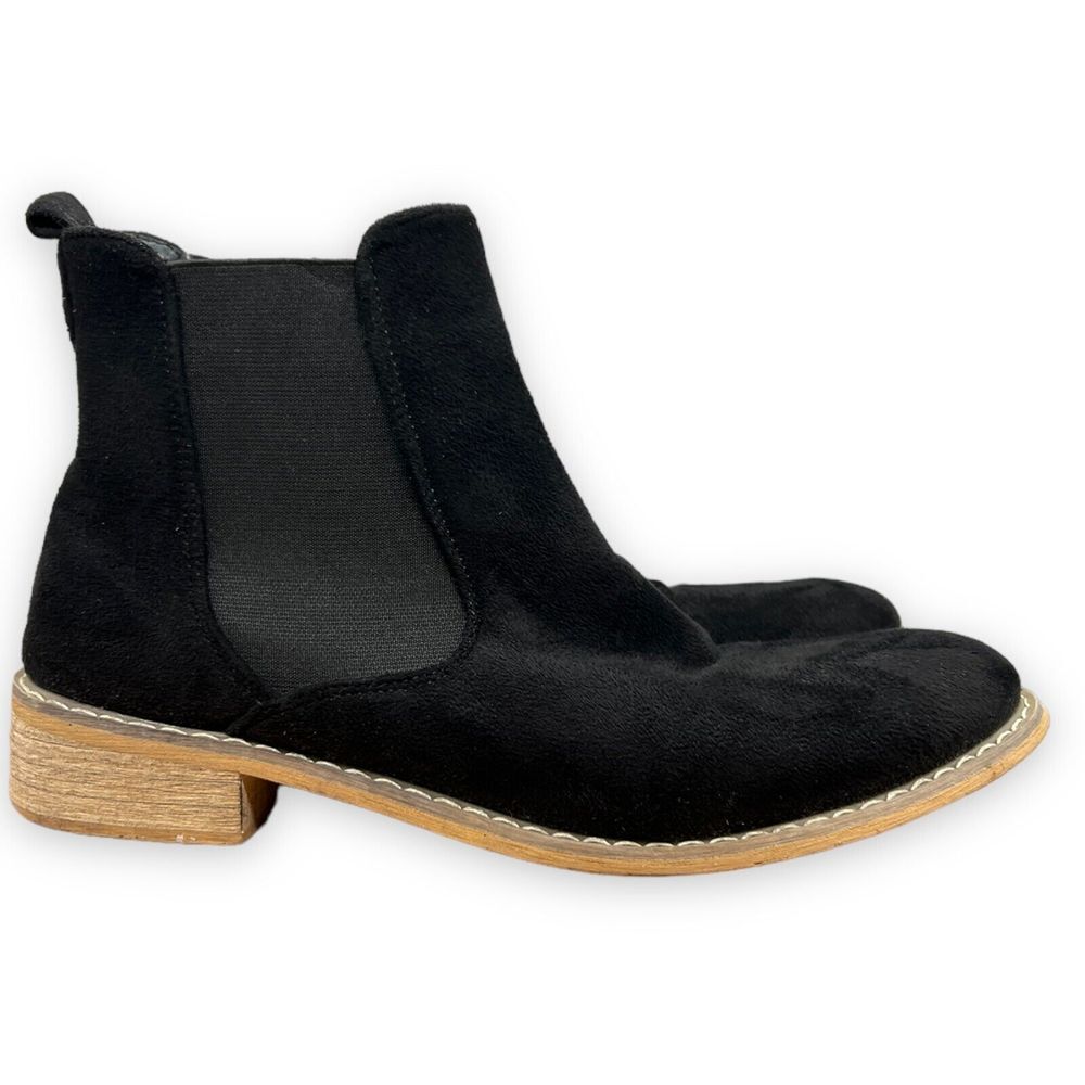 Seven7 Chelsea Boots Men‎ Size 9 Black Oakwood Chelsea Urban Chic Faux Suede